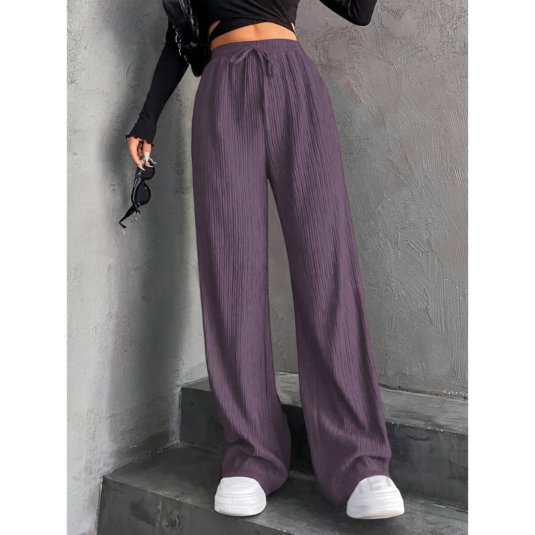 Crinkle-Texture Trousers by Eleanor Vale