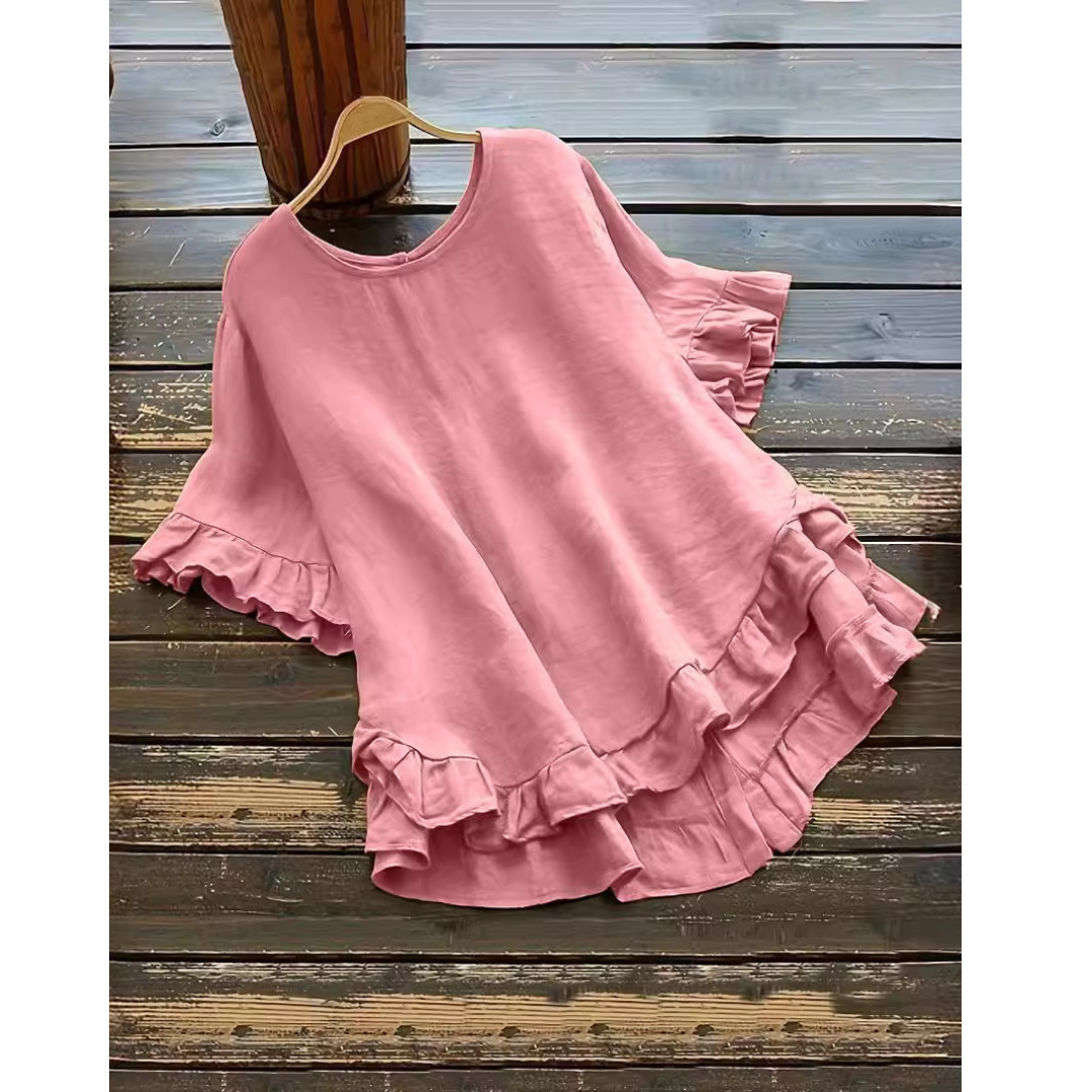 Double-Ruffle Blouse by Eleanor Vale