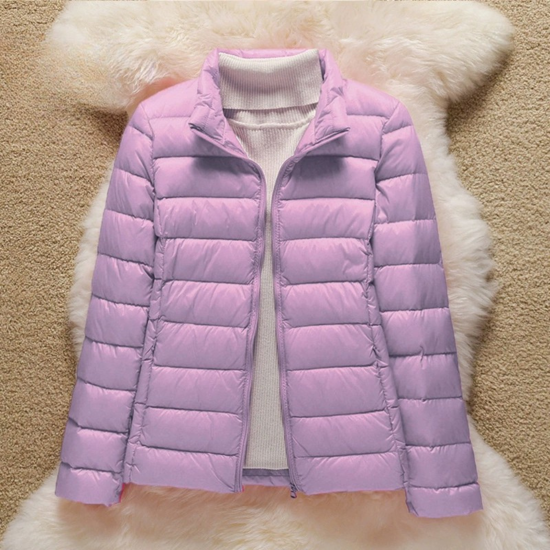 Lightweight padded jacket in soft lilac