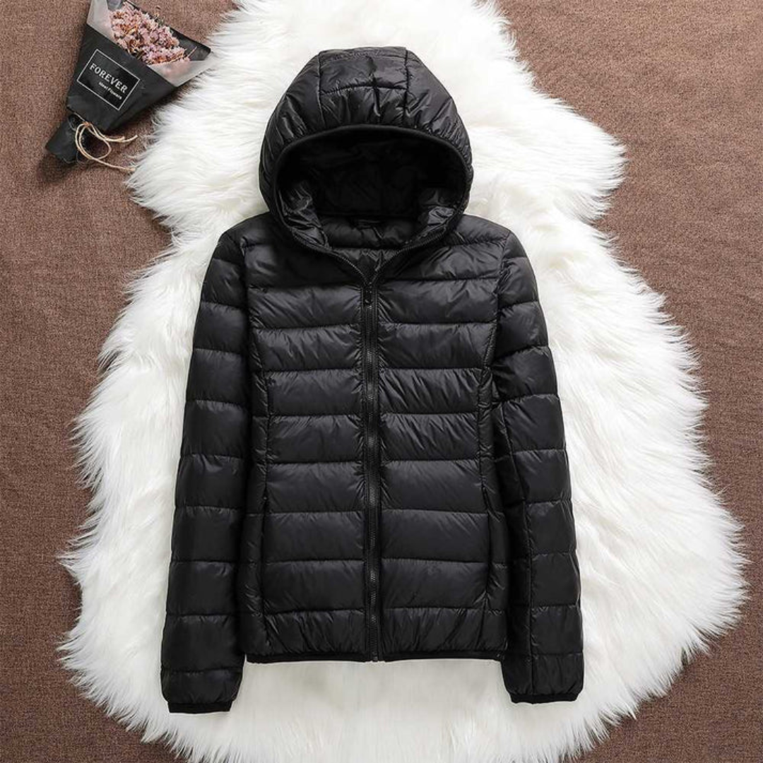 Lightweight padded jacket in classic black