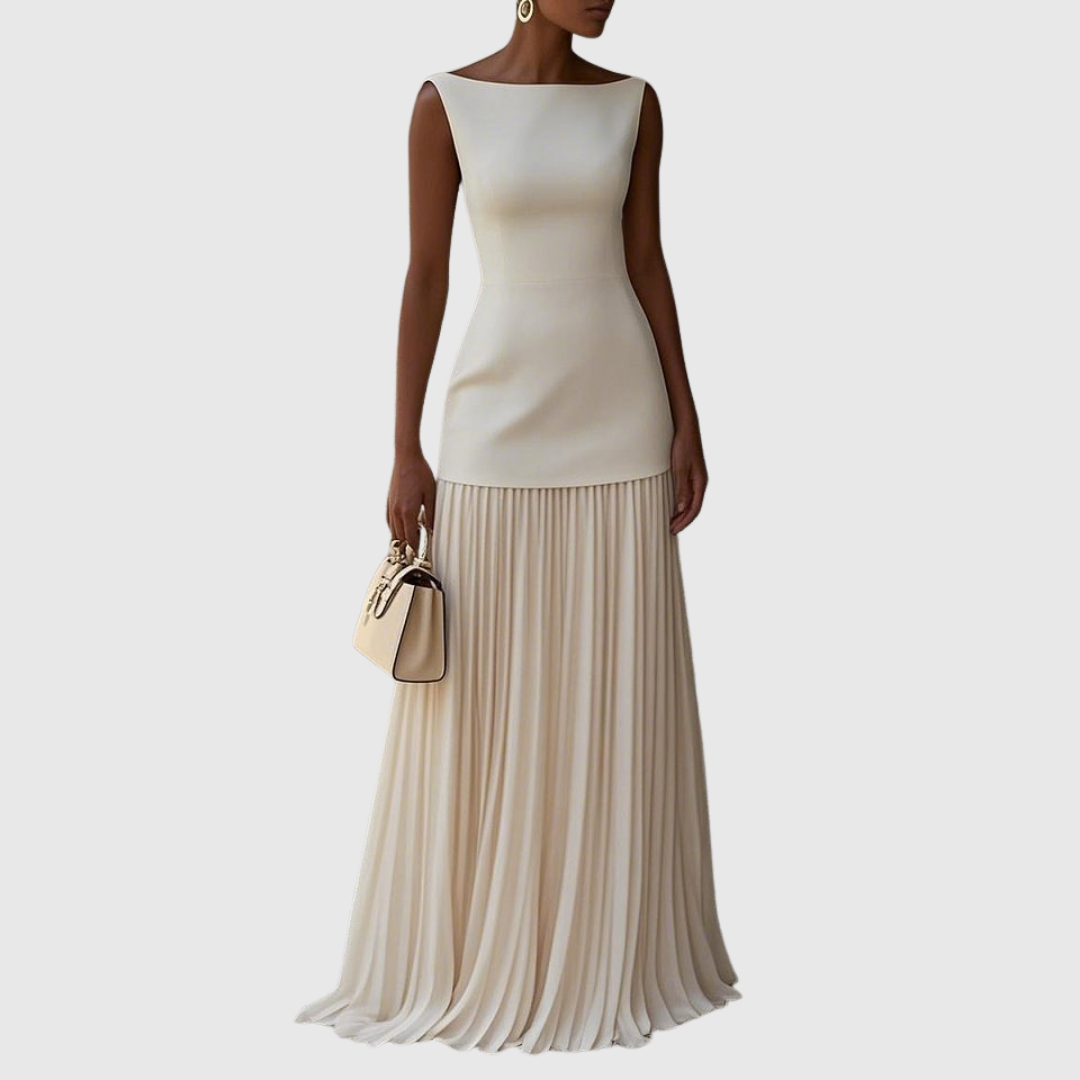 Knife-Pleat Maxi Dress by Eleanor Vale