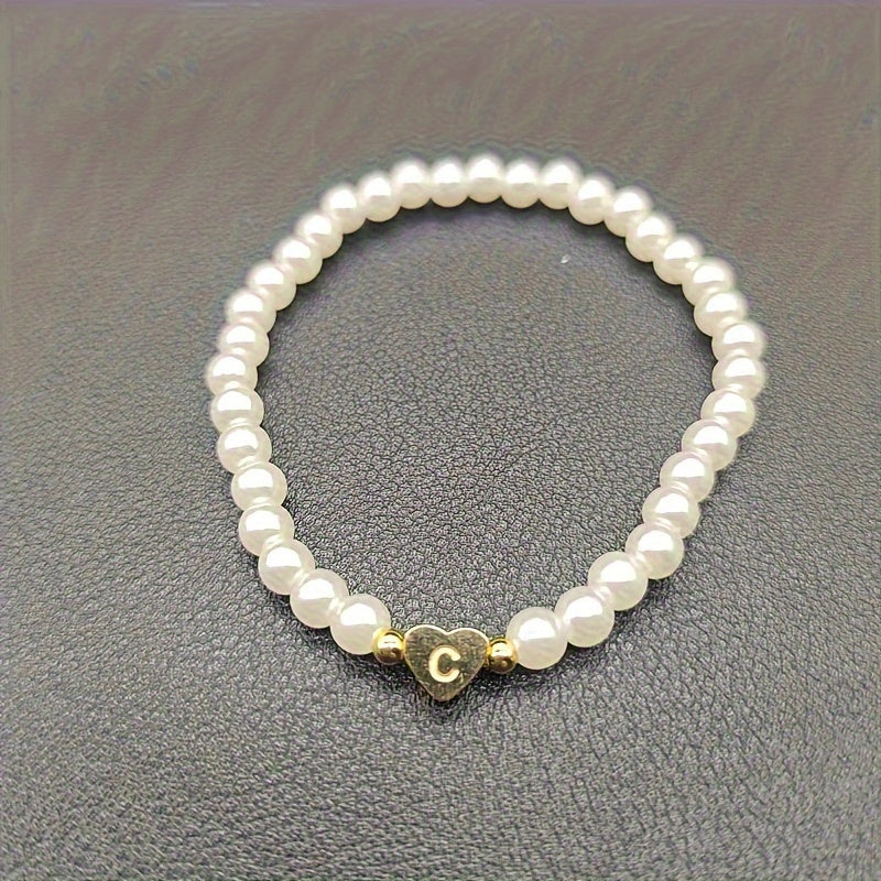 Monogram-Heart Bracelet by Eleanor Vale