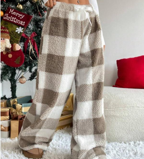 Brushed-Check Trousers by Eleanor Vale