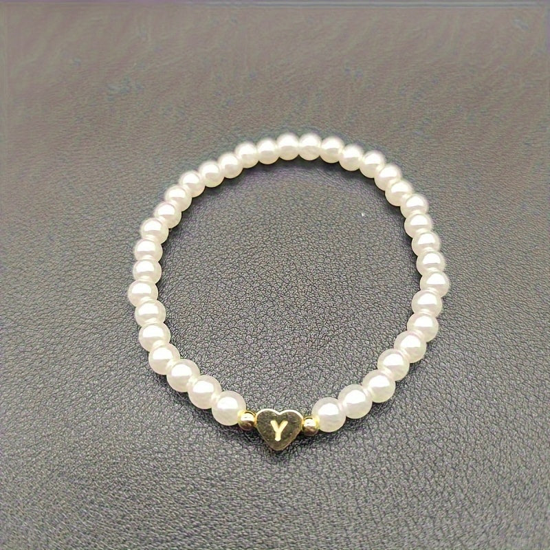 Monogram-Heart Bracelet by Eleanor Vale