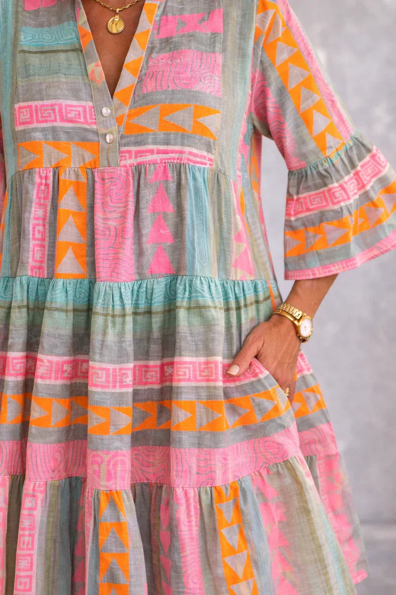 Ruffle-Cuff Midi Dress by Eleanor Vale