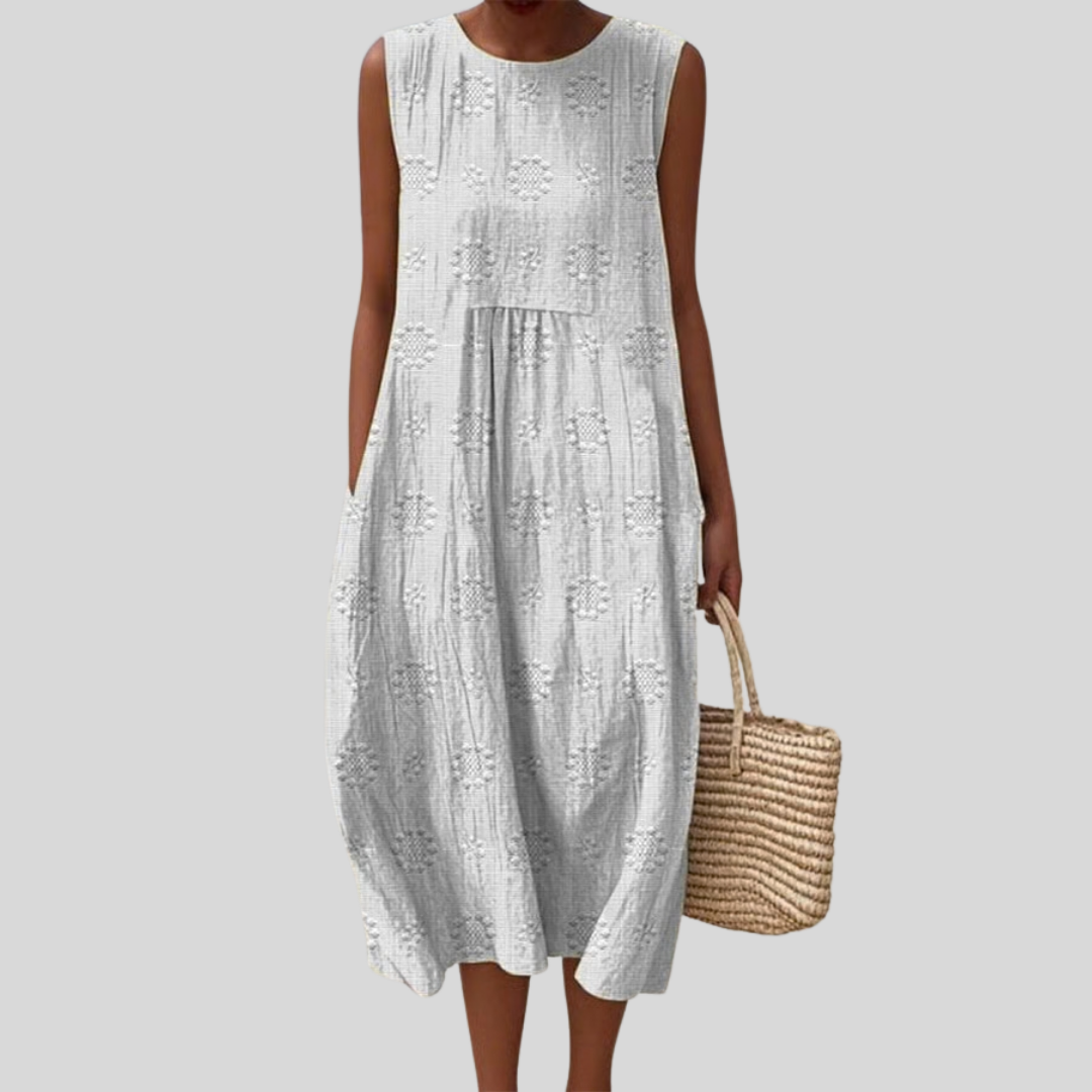 Crinkle-Linen Dress by Eleanor Vale