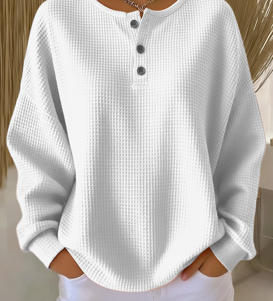 Waffle-Henley Jumper by Eleanor Vale