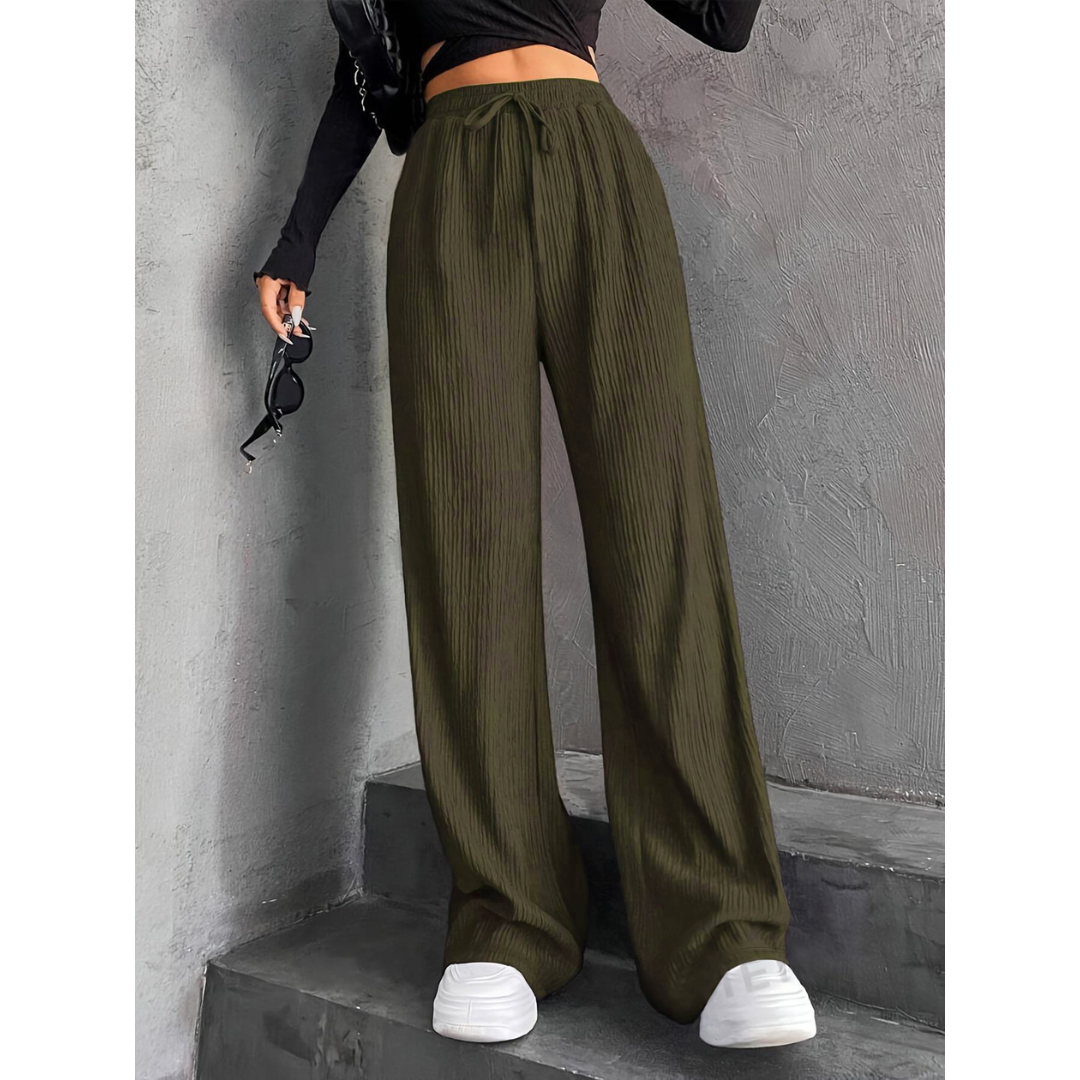 Ribbed-Weave Trousers by Eleanor Vale