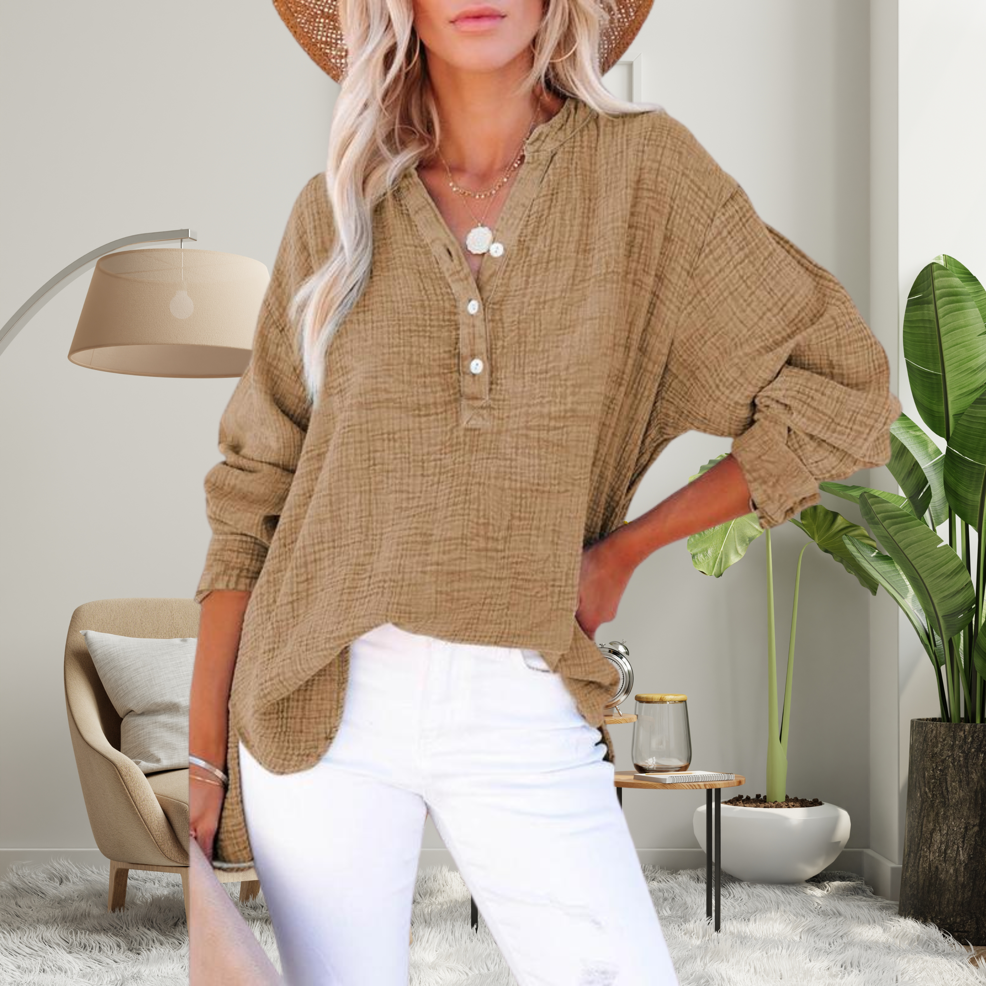 Batwing-Sleeve Blouse by Eleanor Vale