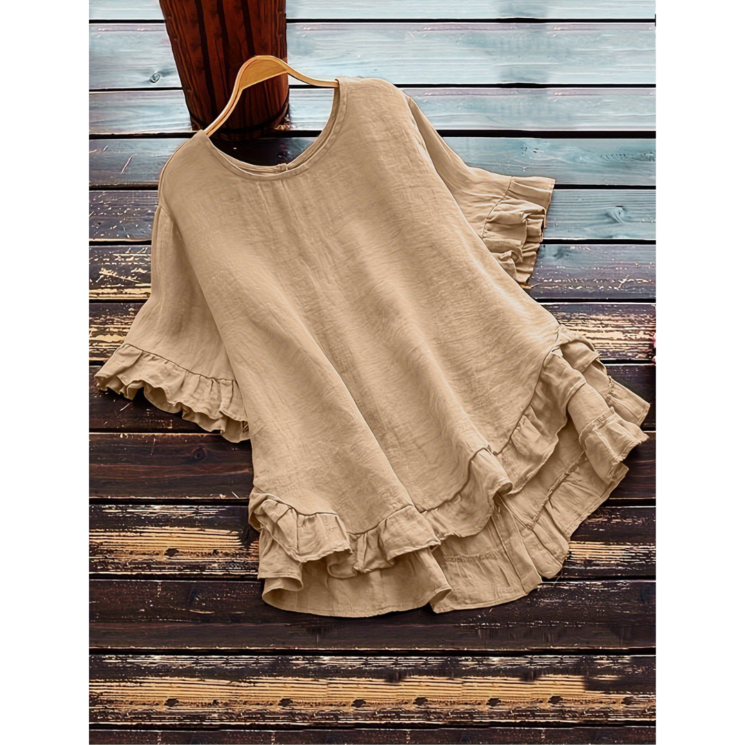 Double-Ruffle Blouse by Eleanor Vale