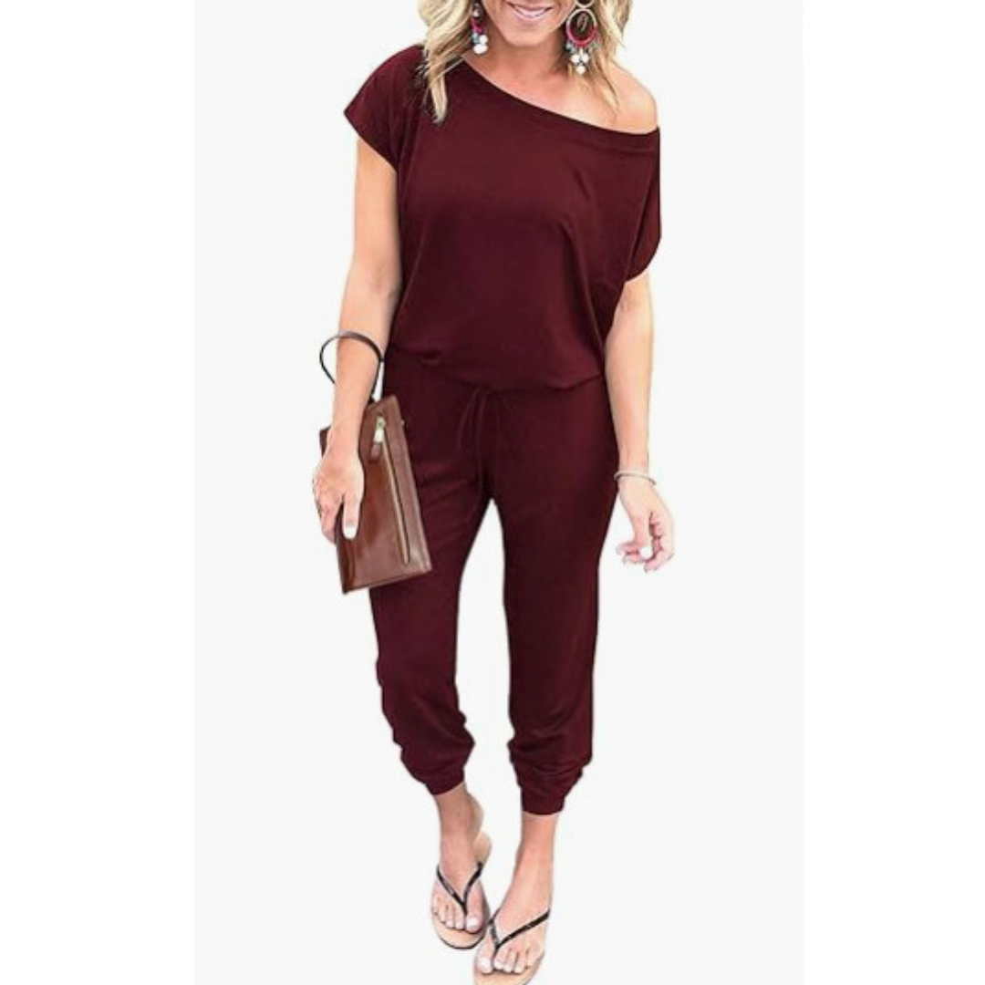 Cropped-Leg Blouson Jumpsuit by Eleanor Vale
