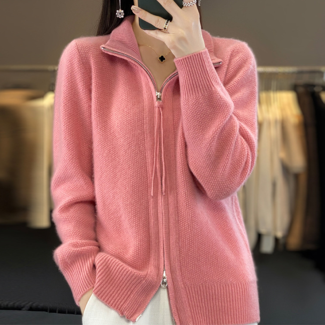 Ribbed-Zip Gilet by Eleanor Vale