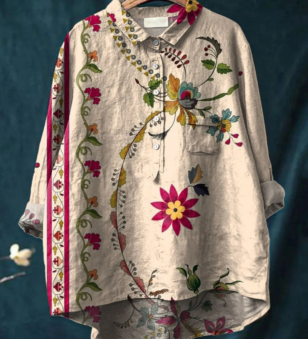 Vine-Border Shirt by Eleanor Vale