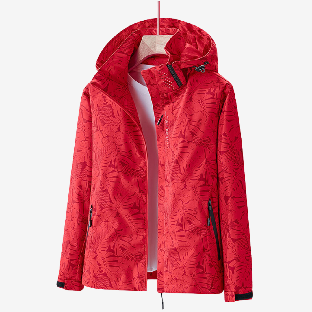 Botanical-Print Windbreaker by Eleanor Vale