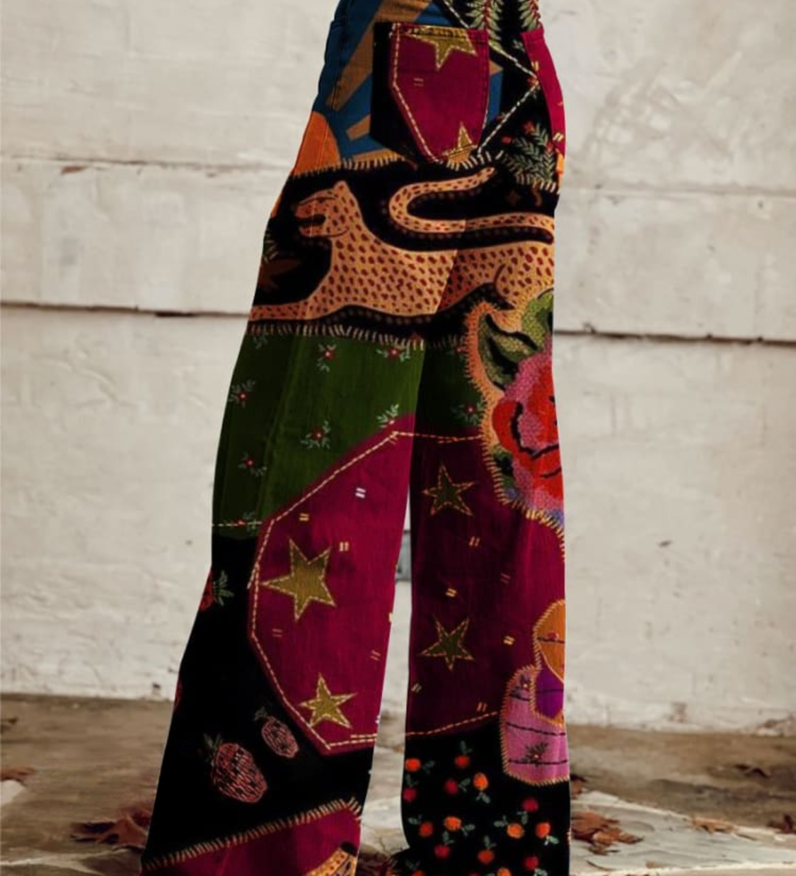 Folk-Patchwork Trousers by Eleanor Vale