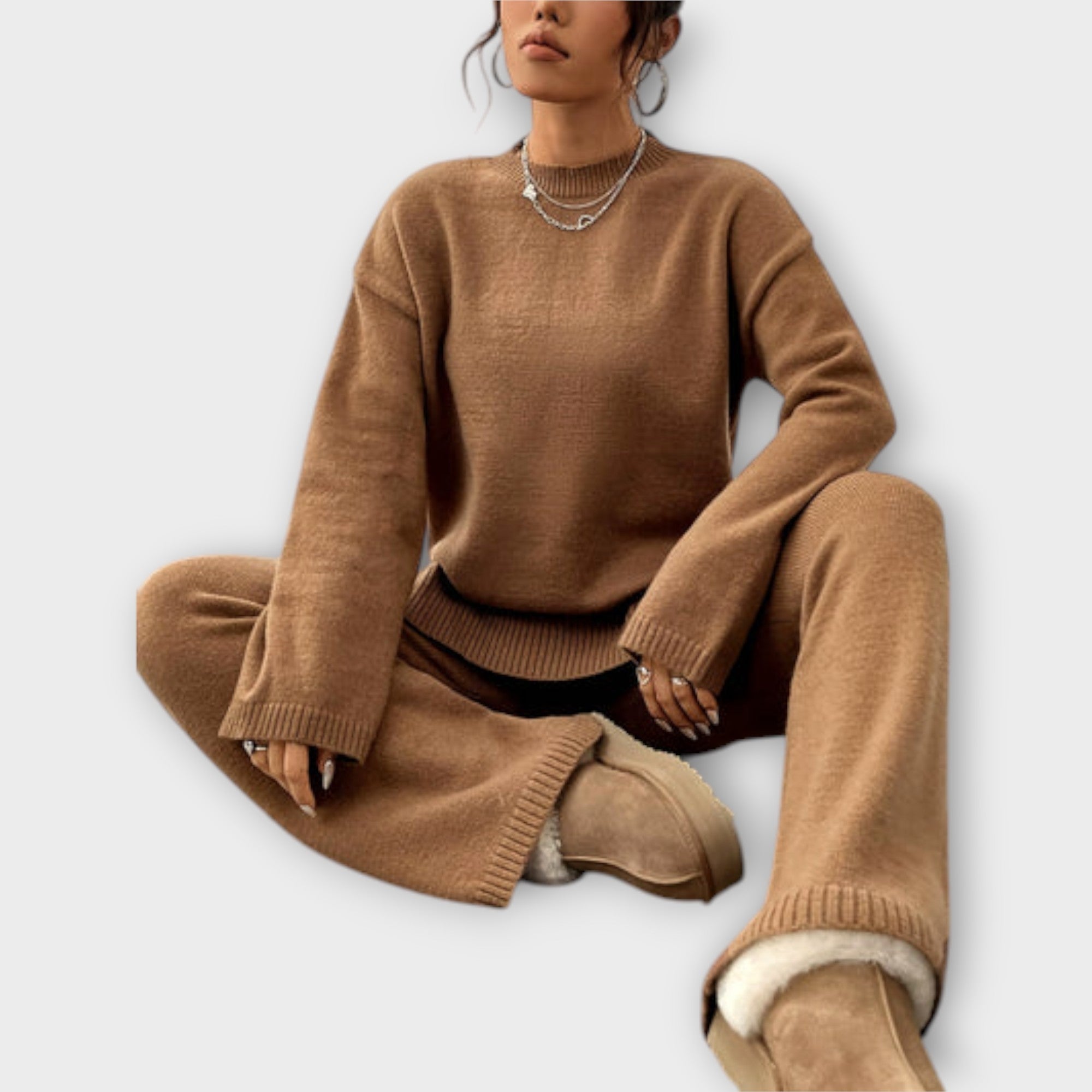 Split-Hem Knit Co-Ord Set by Eleanor Vale