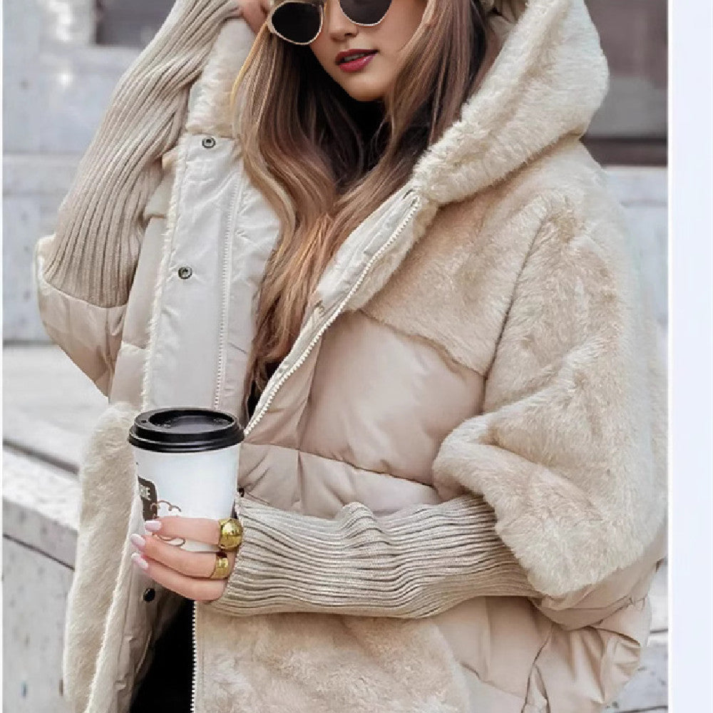 Plush-Panel Coat by Eleanor Vale