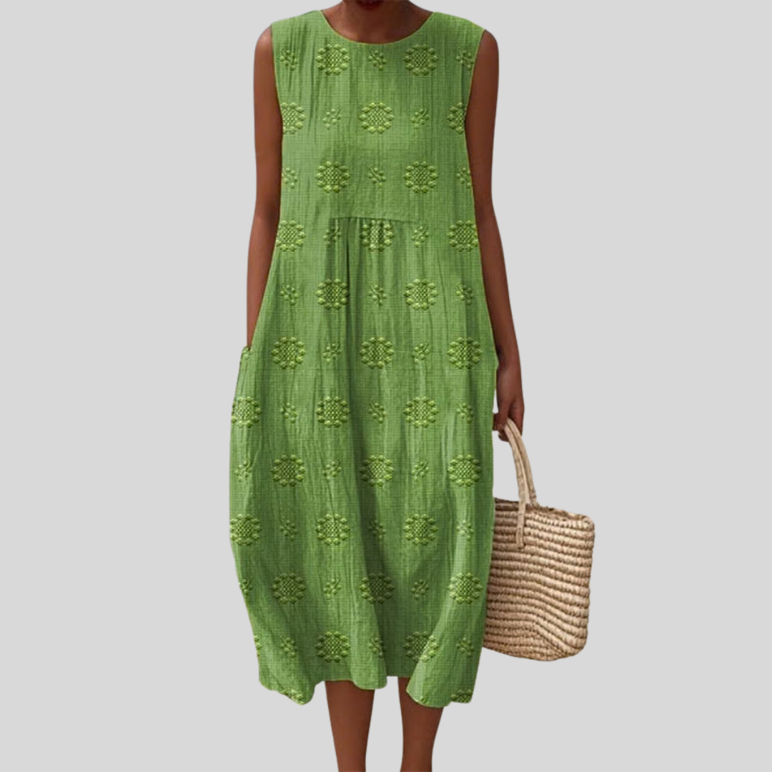 Tonal-Rosette Dress by Eleanor Vale