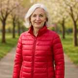 Lightweight padded jacket in classic red