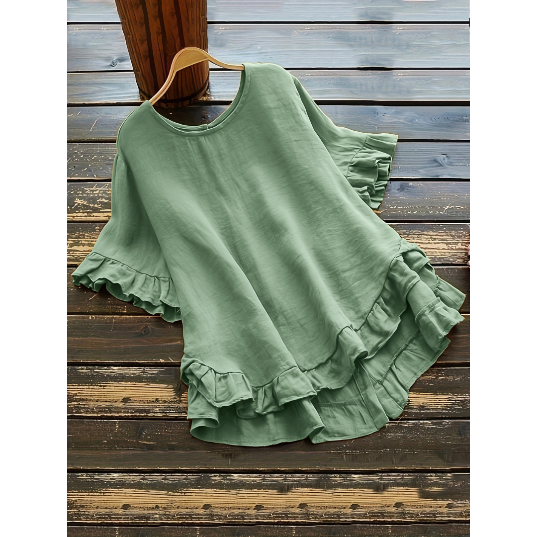 Double-Ruffle Blouse by Eleanor Vale