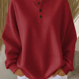 Waffle-Henley Jumper by Eleanor Vale