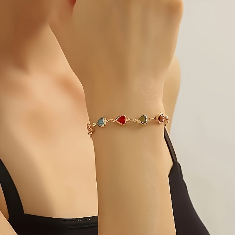 Rainbow-Heart Bracelet by Eleanor Vale
