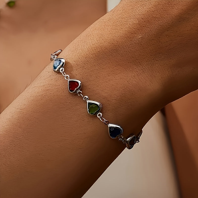 Rainbow-Heart Bracelet by Eleanor Vale