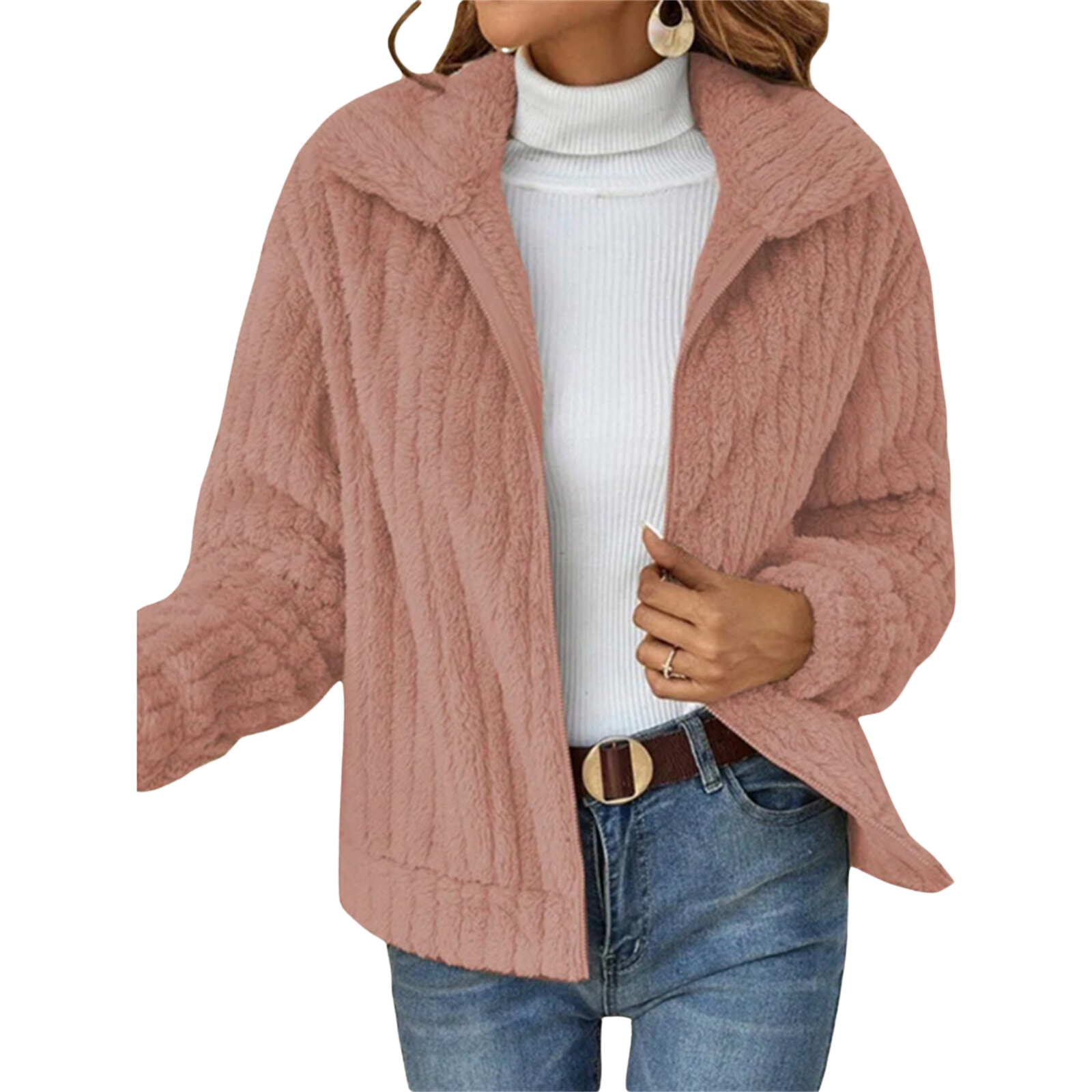 Brushed-Teddy Jacket by Eleanor Vale