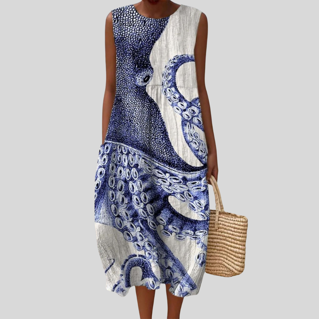 Cobalt-Octopus Dress by Eleanor Vale