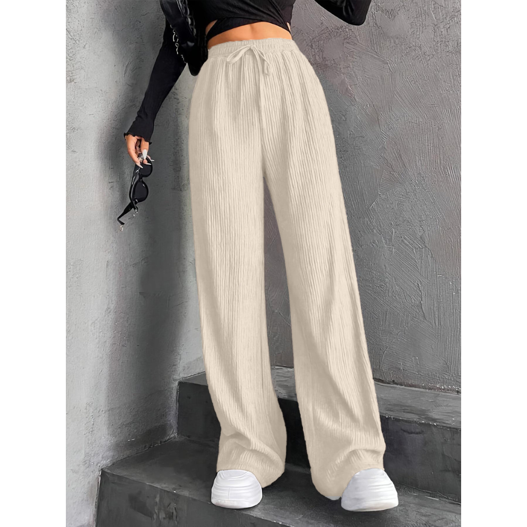 Crinkle-Texture Trousers by Eleanor Vale