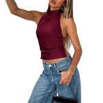 Glossy-Halter Blouse by Eleanor Vale