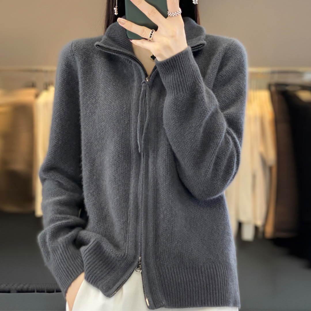 Ribbed-Zip Gilet by Eleanor Vale