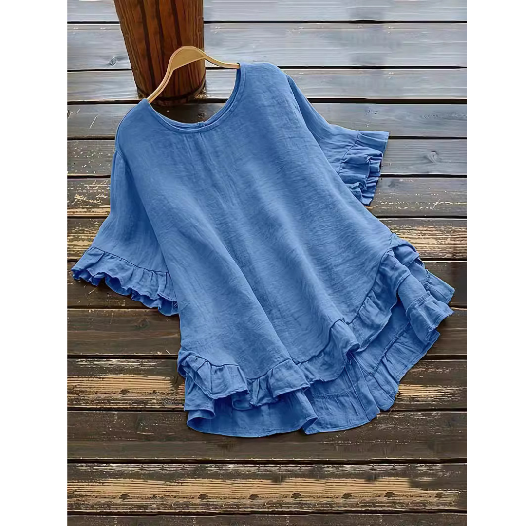 Double-Ruffle Blouse by Eleanor Vale
