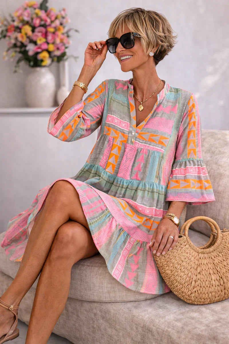 Ruffle-Cuff Midi Dress by Eleanor Vale
