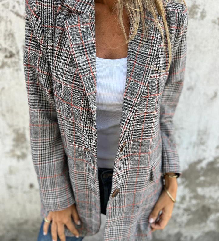 Plaid Blazer by Eleanor Vale
