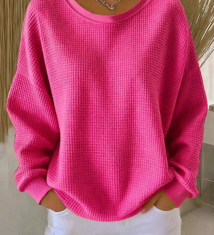 Waffle-Crew Jumper by Eleanor Vale