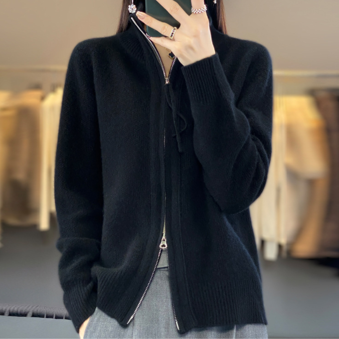 Ribbed-Zip Gilet by Eleanor Vale