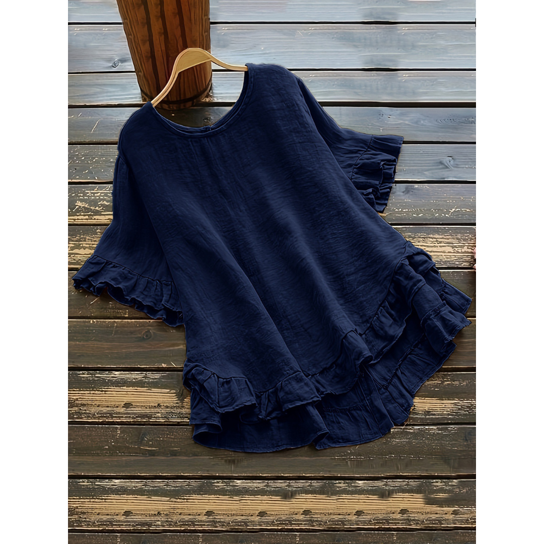 Double-Ruffle Blouse by Eleanor Vale