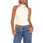 Glossy-Halter Blouse by Eleanor Vale