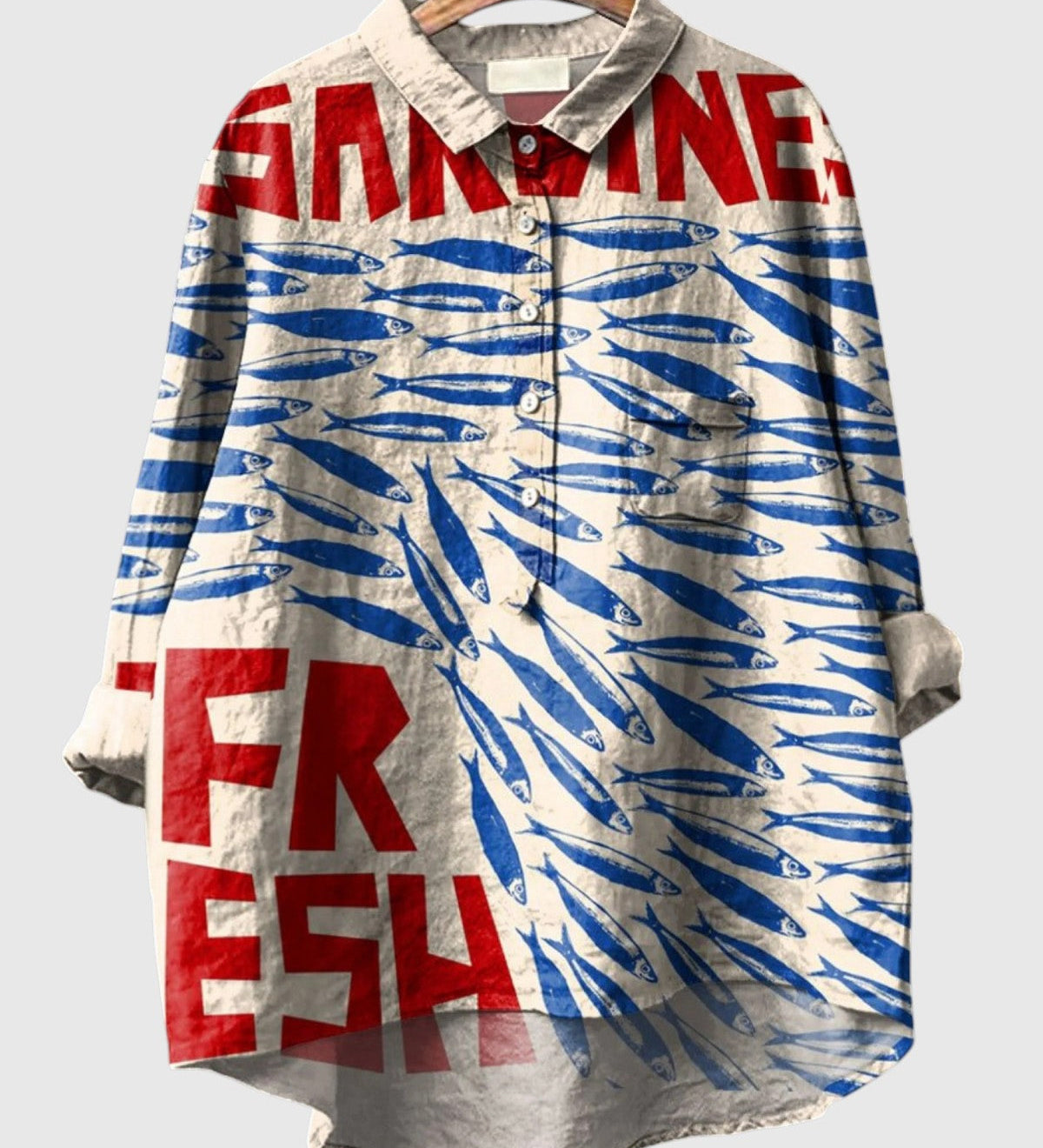 Sardine-Print Shirt by Eleanor Vale
