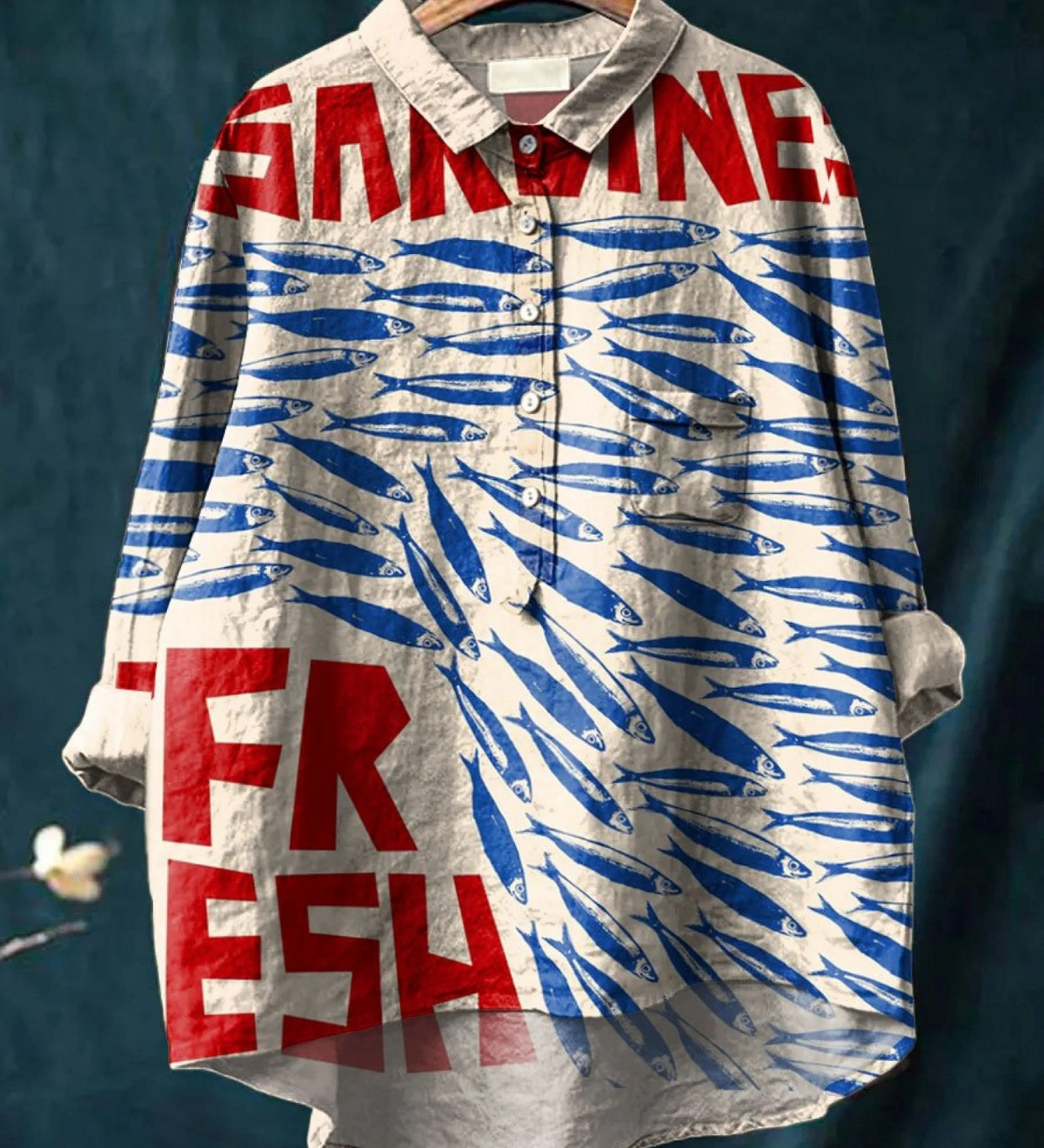 Sardine-Print Shirt by Eleanor Vale