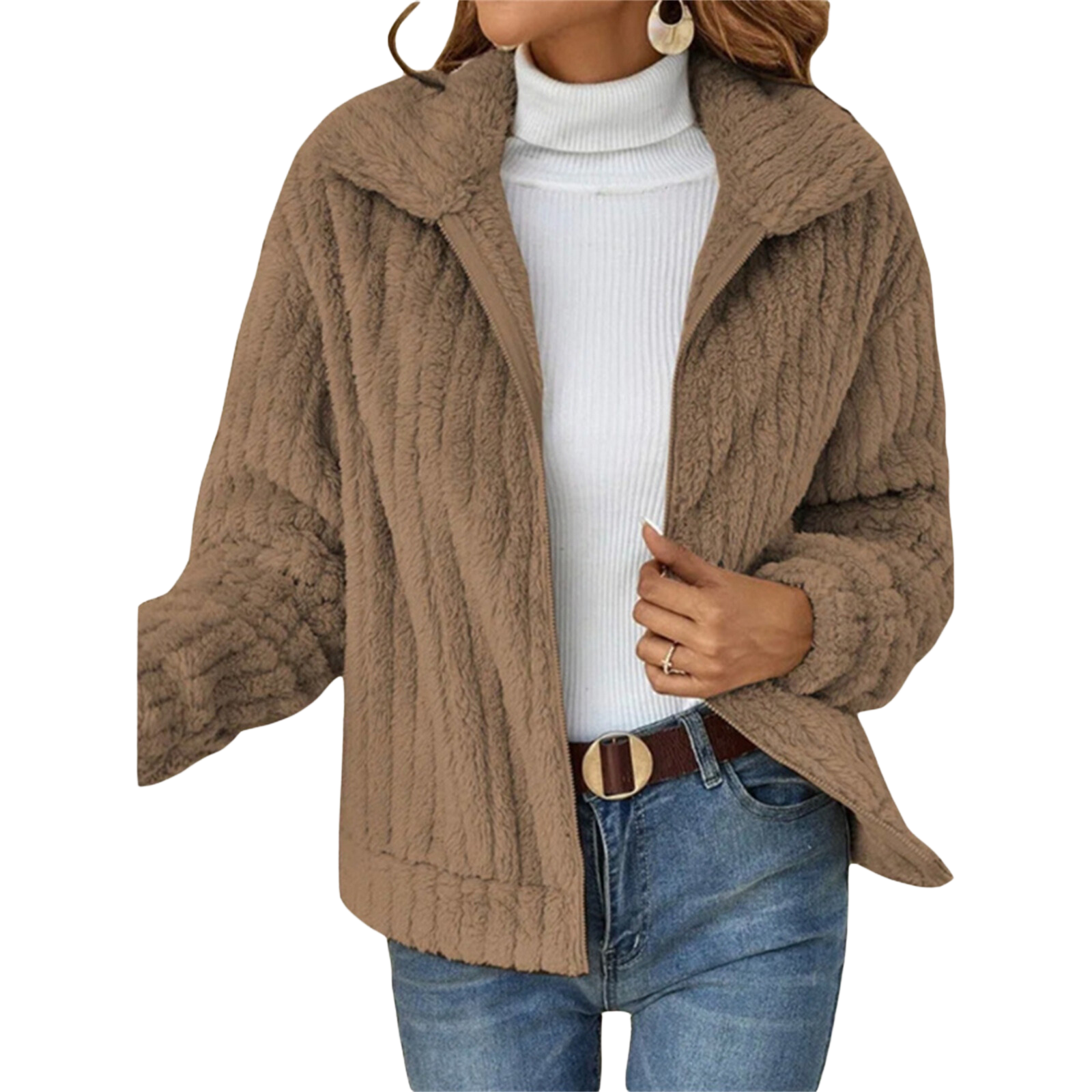 Brushed-Teddy Jacket by Eleanor Vale