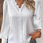 Lace-Placket Top by Eleanor Vale