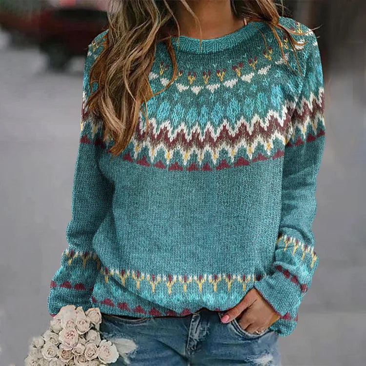 Zigzag-Yoke Sweatshirt by Eleanor Vale