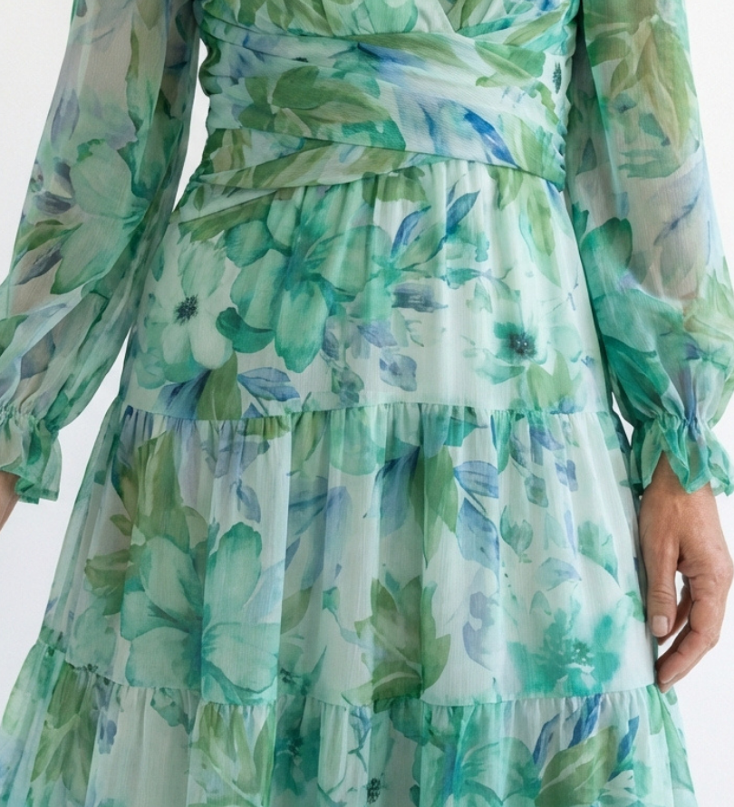 Seaglass-Floral Maxi Dress by Eleanor Vale