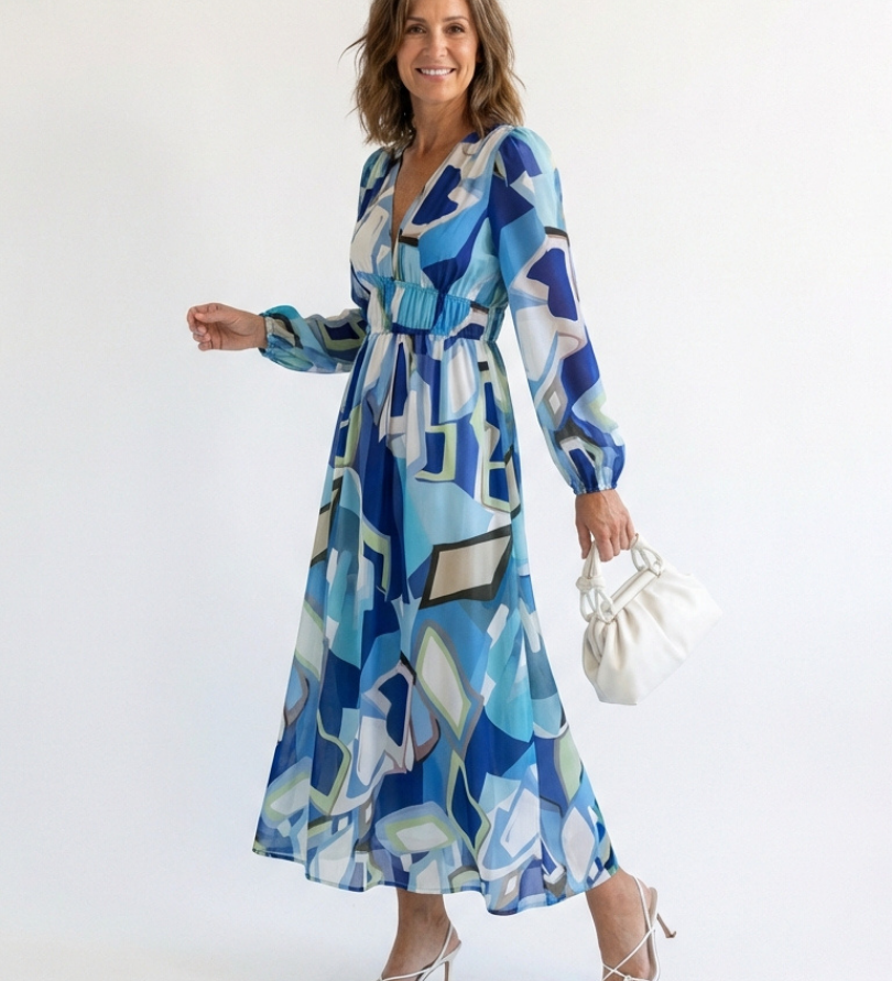 Seaglass-Floral Maxi Dress by Eleanor Vale