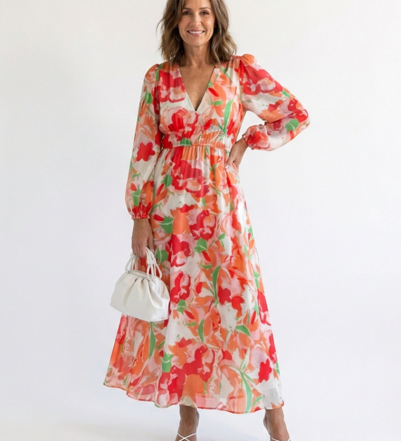 Seaglass-Floral Maxi Dress by Eleanor Vale