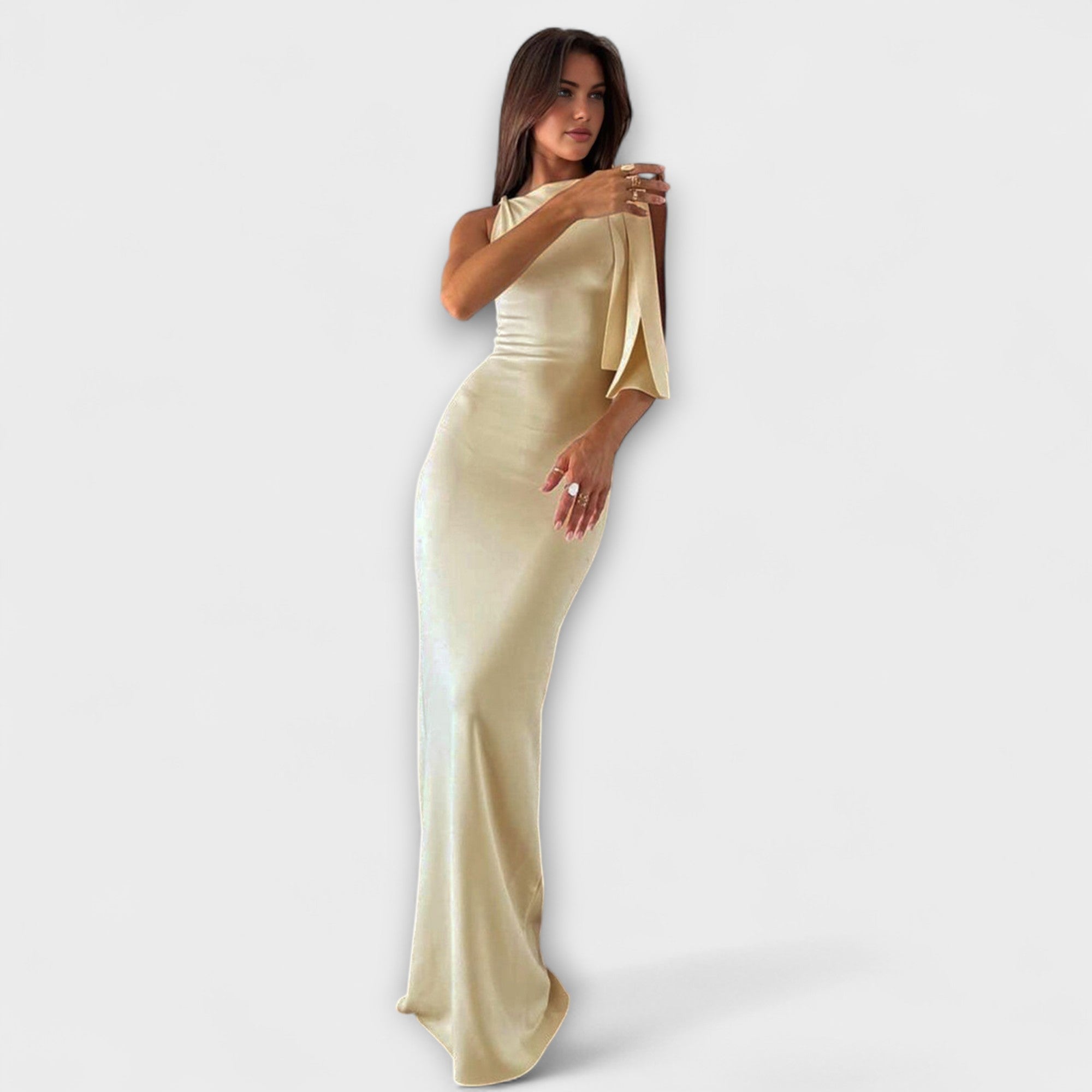 Knot-Shoulder Maxi Dress by Eleanor Vale