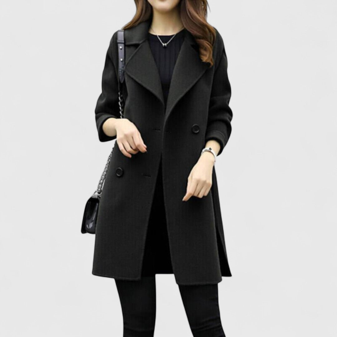 Longline-Lapel Coat by Eleanor Vale