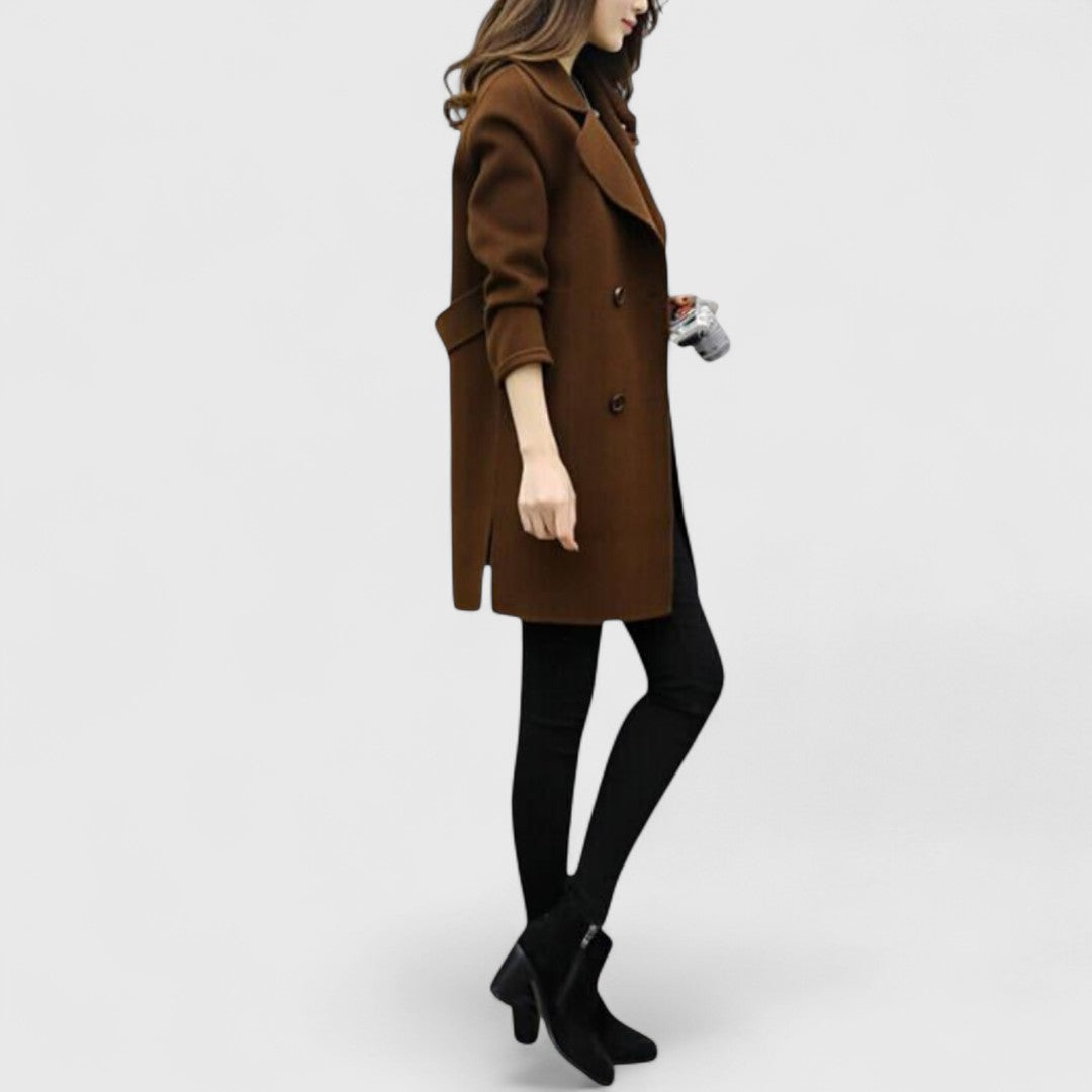 Longline-Lapel Coat by Eleanor Vale